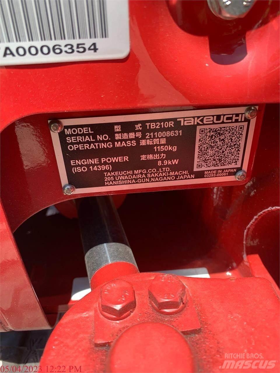 Takeuchi TB210R Міні-екскаватори < 7т
