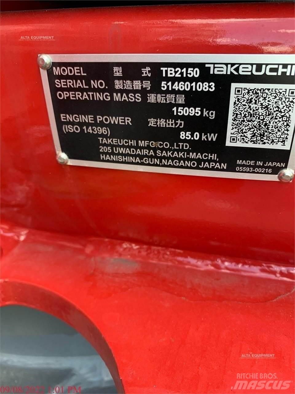 Takeuchi TB2150 Гусеничні екскаватори