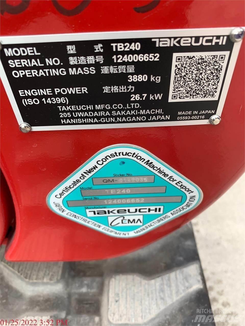 Takeuchi TB240 Міні-екскаватори < 7т