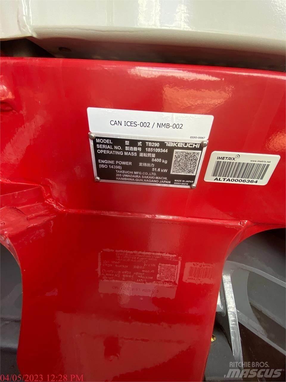Takeuchi TB290 Гусеничні екскаватори