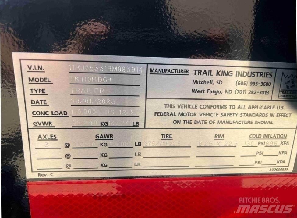 Trail King  Низькорамні напівпричепи