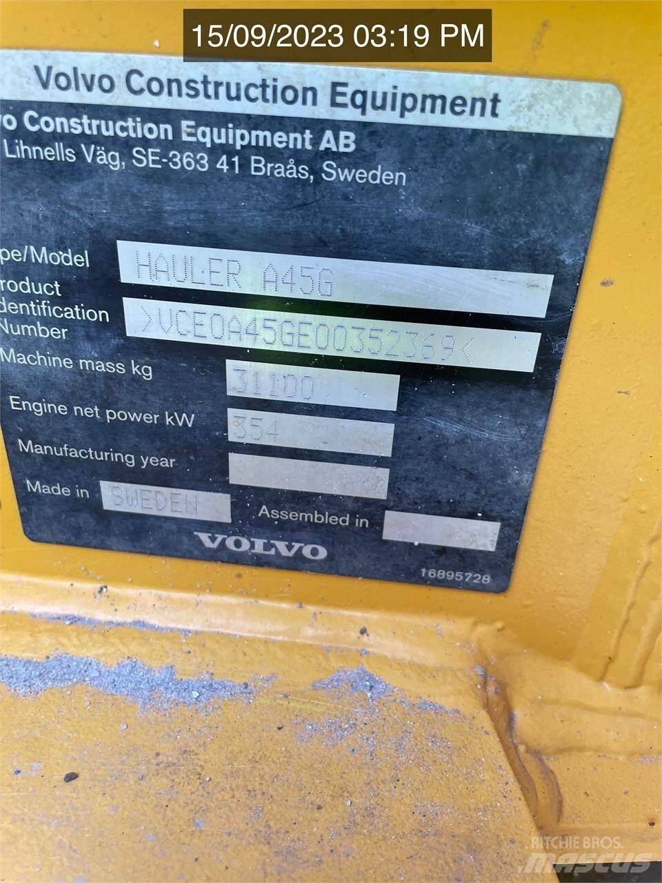Volvo A45G Зчленовані самоскиди