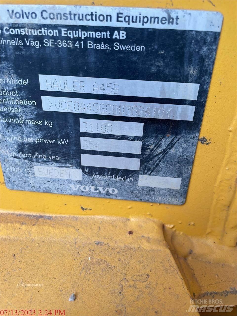 Volvo A45G Зчленовані самоскиди