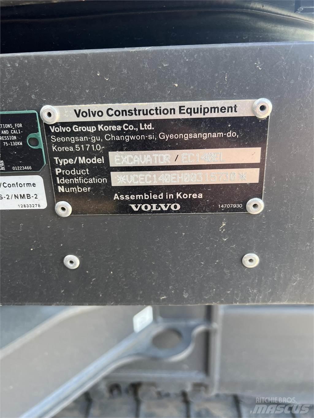 Volvo EC140EL Гусеничні екскаватори