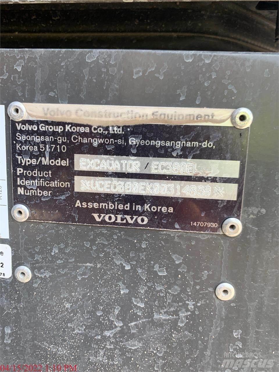 Volvo EC380EL Гусеничні екскаватори