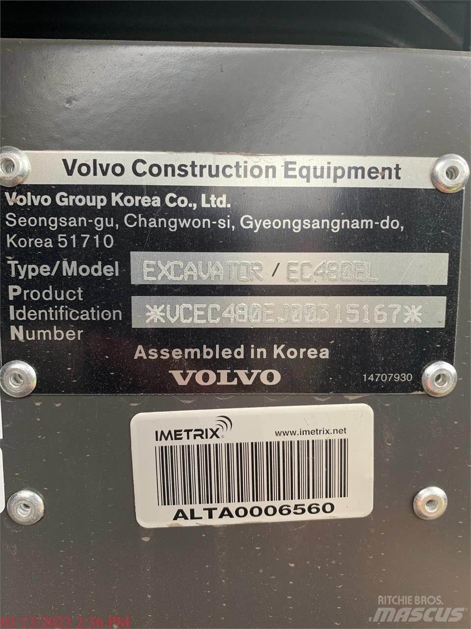 Volvo EC480EL Гусеничні екскаватори