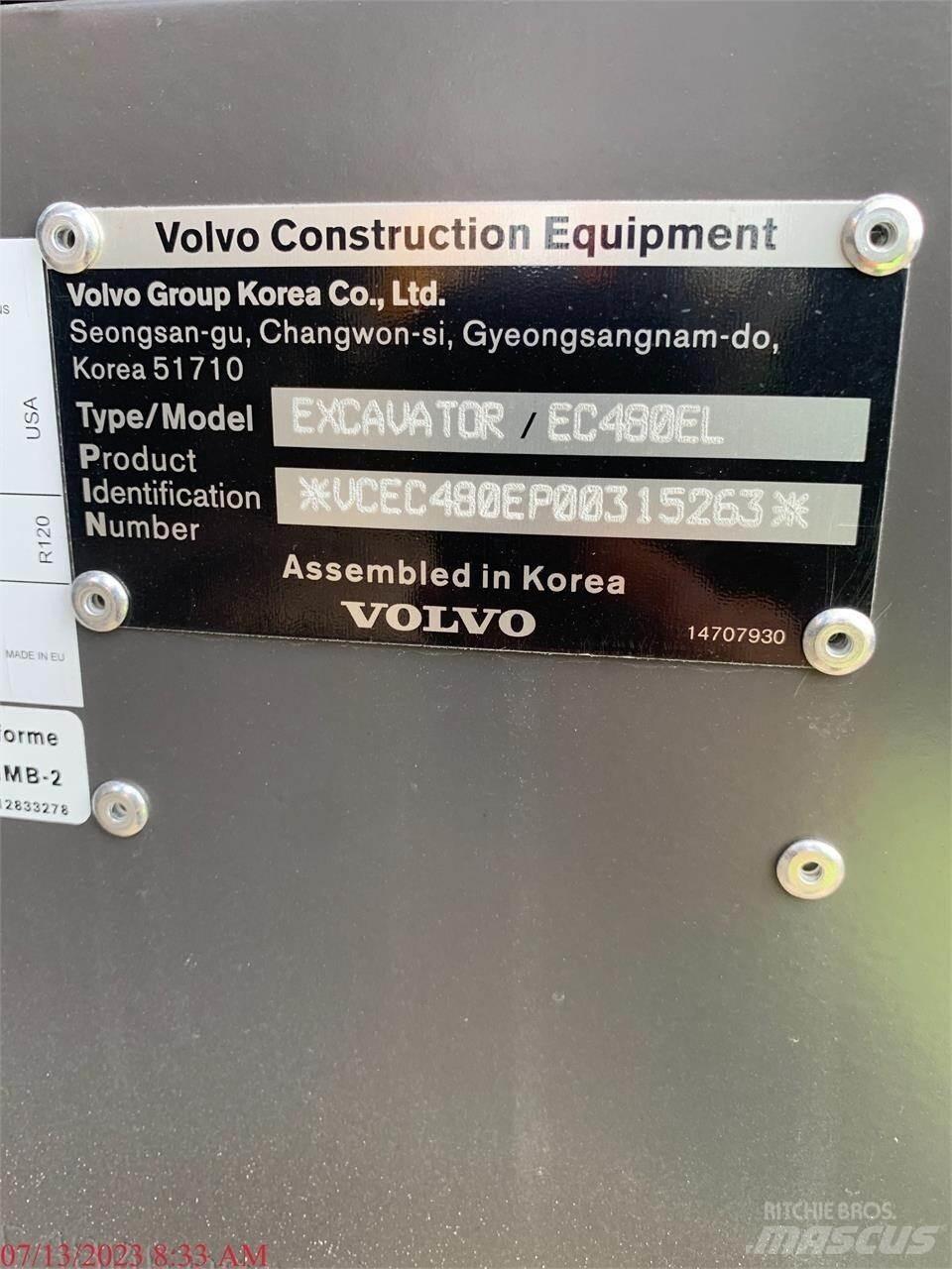 Volvo EC480EL Гусеничні екскаватори