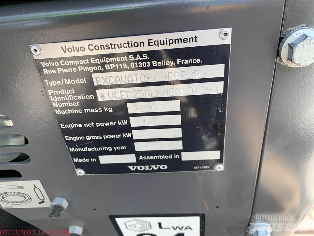 Volvo ECR25D Міні-екскаватори < 7т