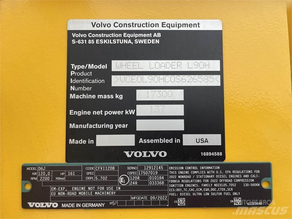 Volvo L90H Фронтальні навантажувачі