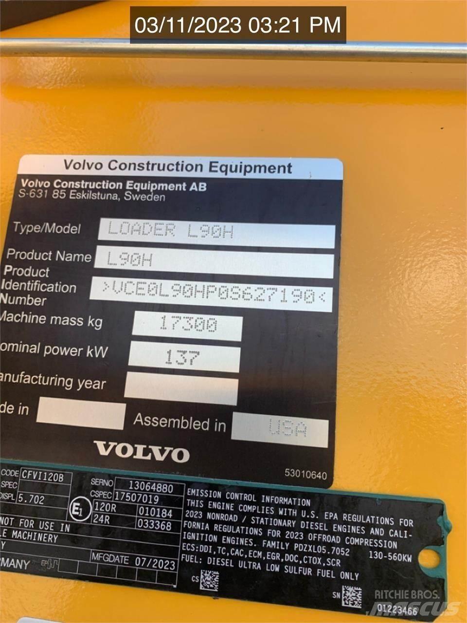 Volvo L90H Фронтальні навантажувачі