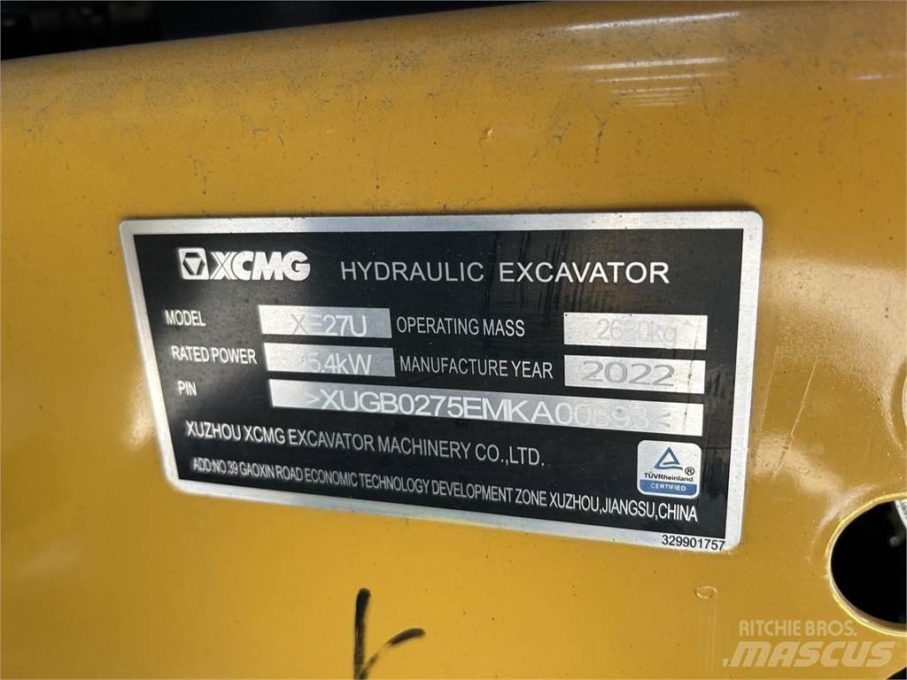 XCMG XE27U Міні-екскаватори < 7т