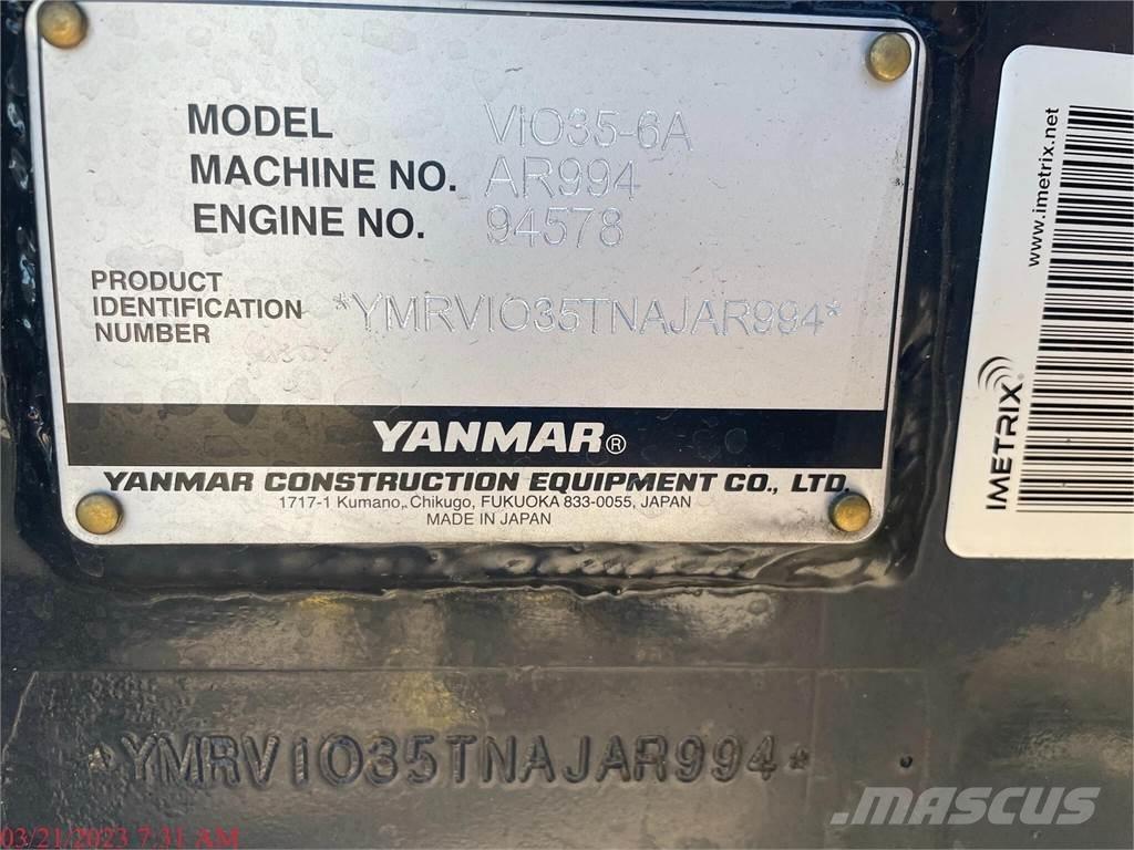 Yanmar VIO35-6A Міні-екскаватори < 7т