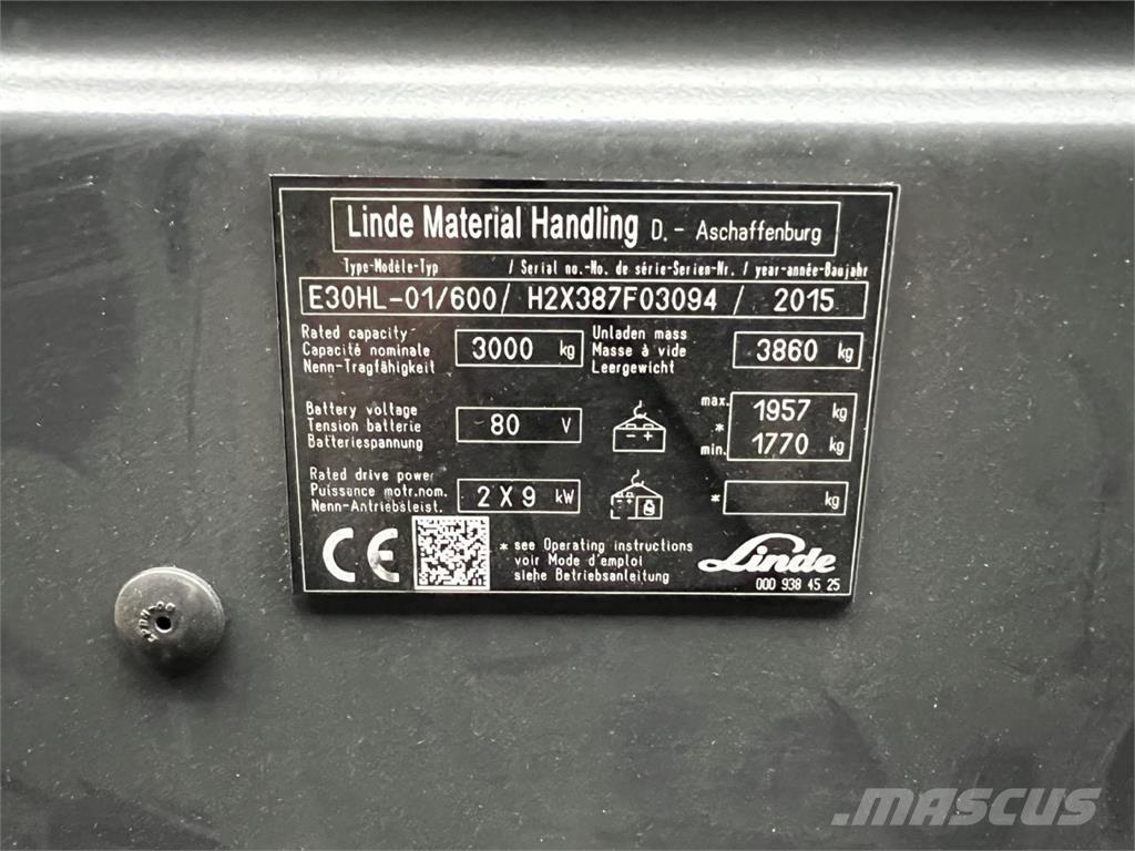 Linde E30/600HL Електронавантажувачі