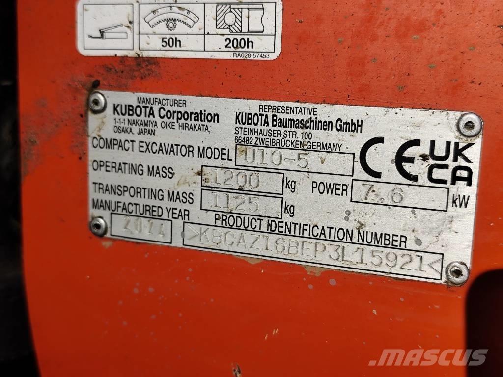 Kubota U 10-5 Міні-екскаватори < 7т