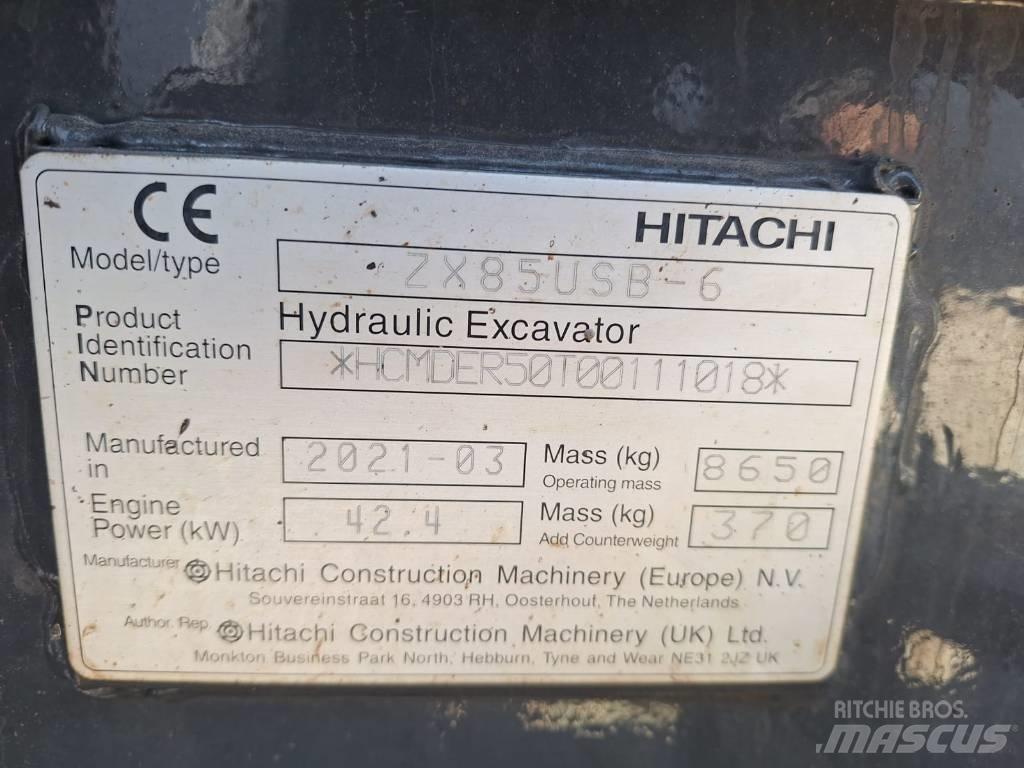 Hitachi ZX85USB-6 Середні екскаватори 7т. - 12т.