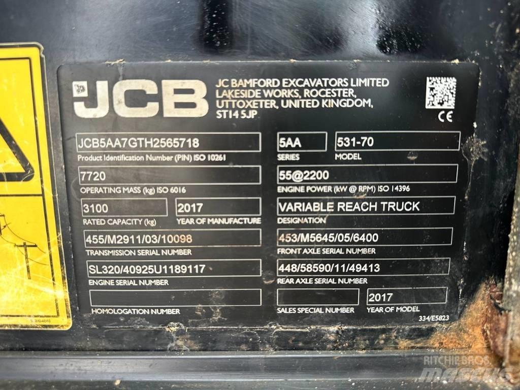 JCB 531-70 Телескопічні навантажувачі