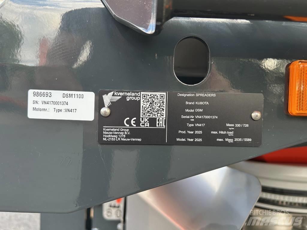 Kubota DSM 1100 Розсіювач мінеральних добрив
