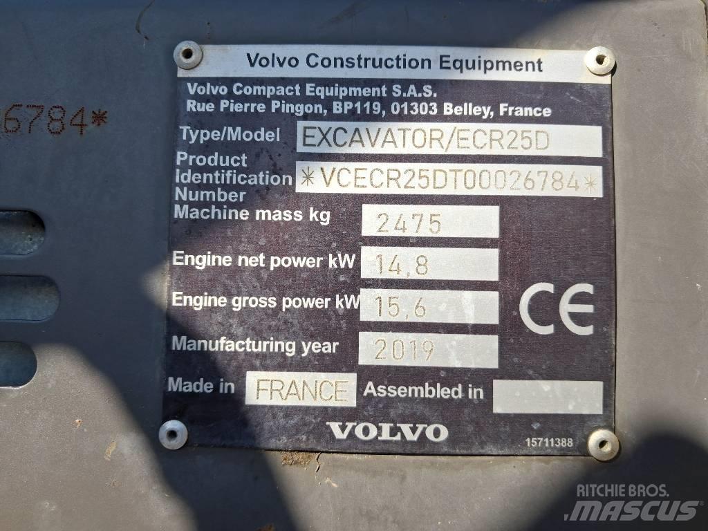 Volvo ECR 25 D Міні-екскаватори < 7т