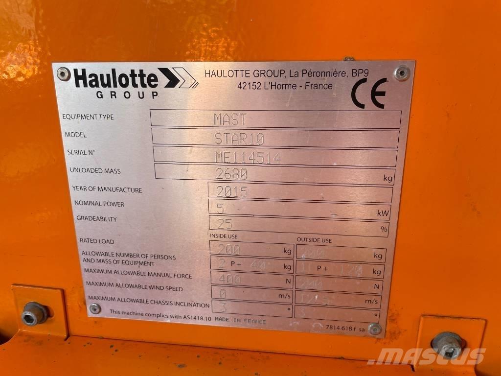 Haulotte Star 10 Вертикальні щоглові підйомники