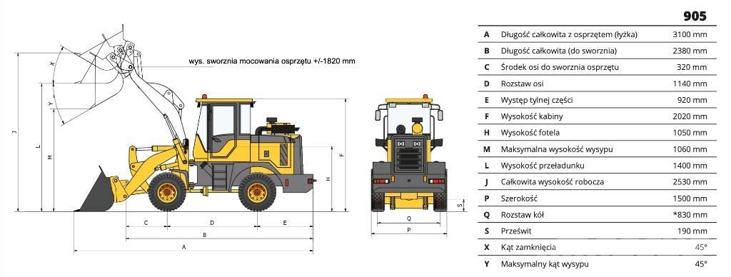 Günstig 905 Телескопічний навантажувач