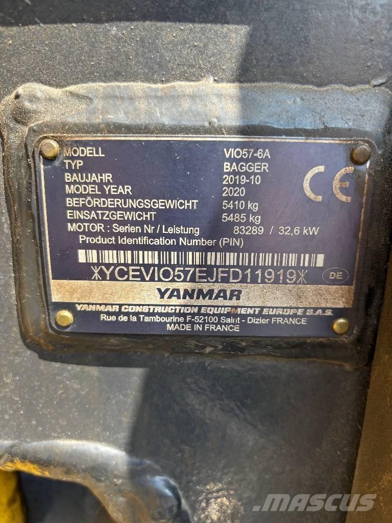 Yanmar Vio 57 Міні-екскаватори < 7т