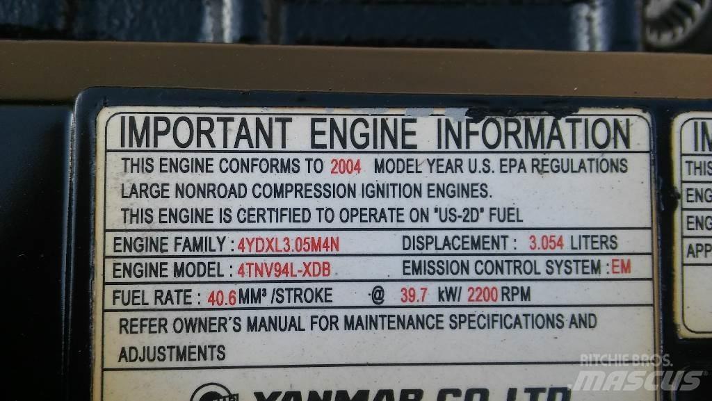 Yanmar 4TNV94L-XDB Міні-екскаватори < 7т