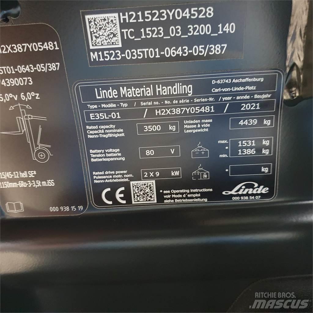 Linde E35L Електронавантажувачі