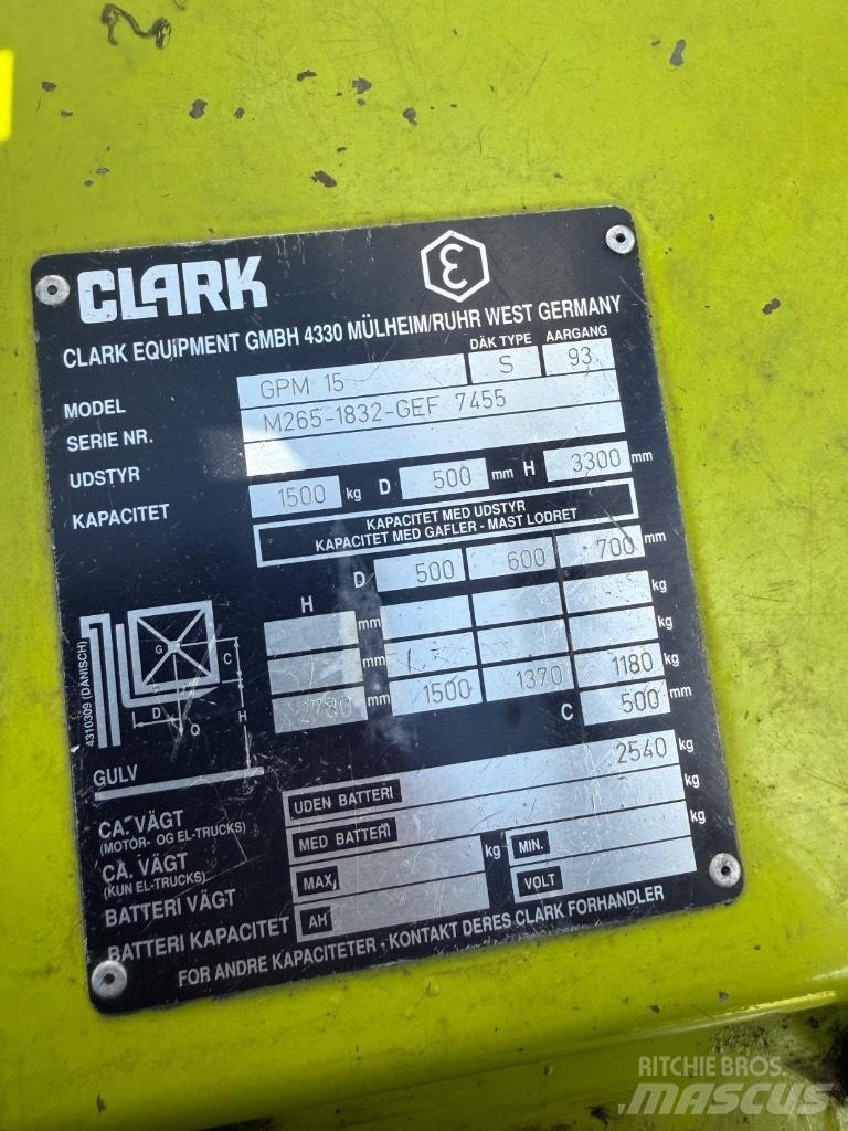 Clark GCM15 Газові навантажувачі