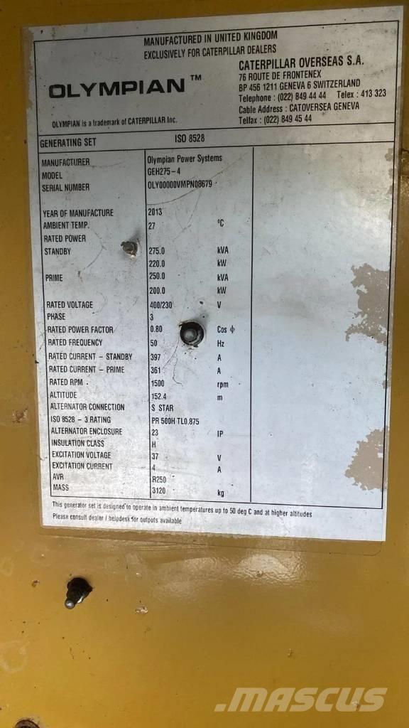 CAT GEH275-4 Дизельні генератори