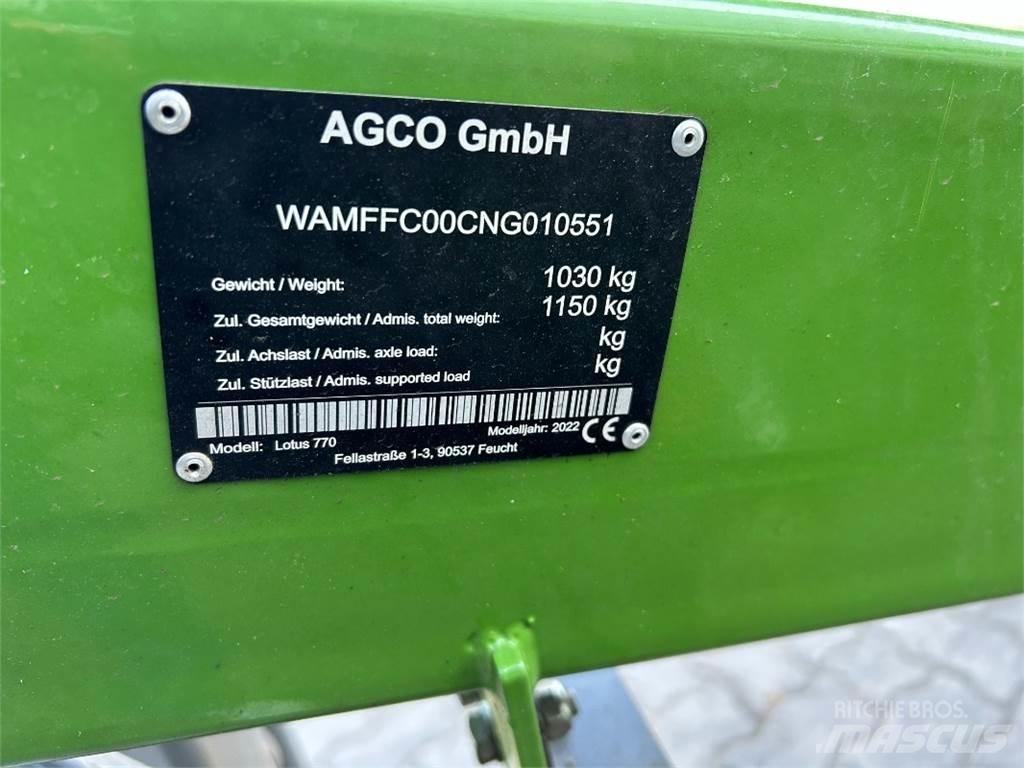 Fendt Lotus 770 Граблі і сінозворушувачі