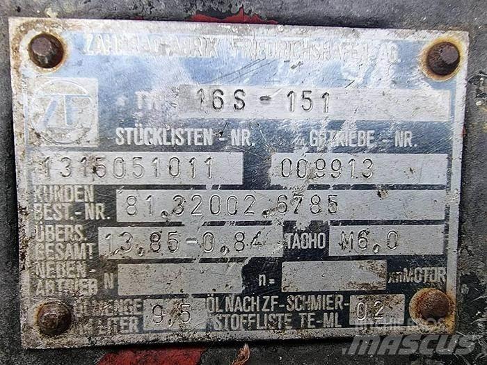 ZF 16 S 151 Транспорт - Інші