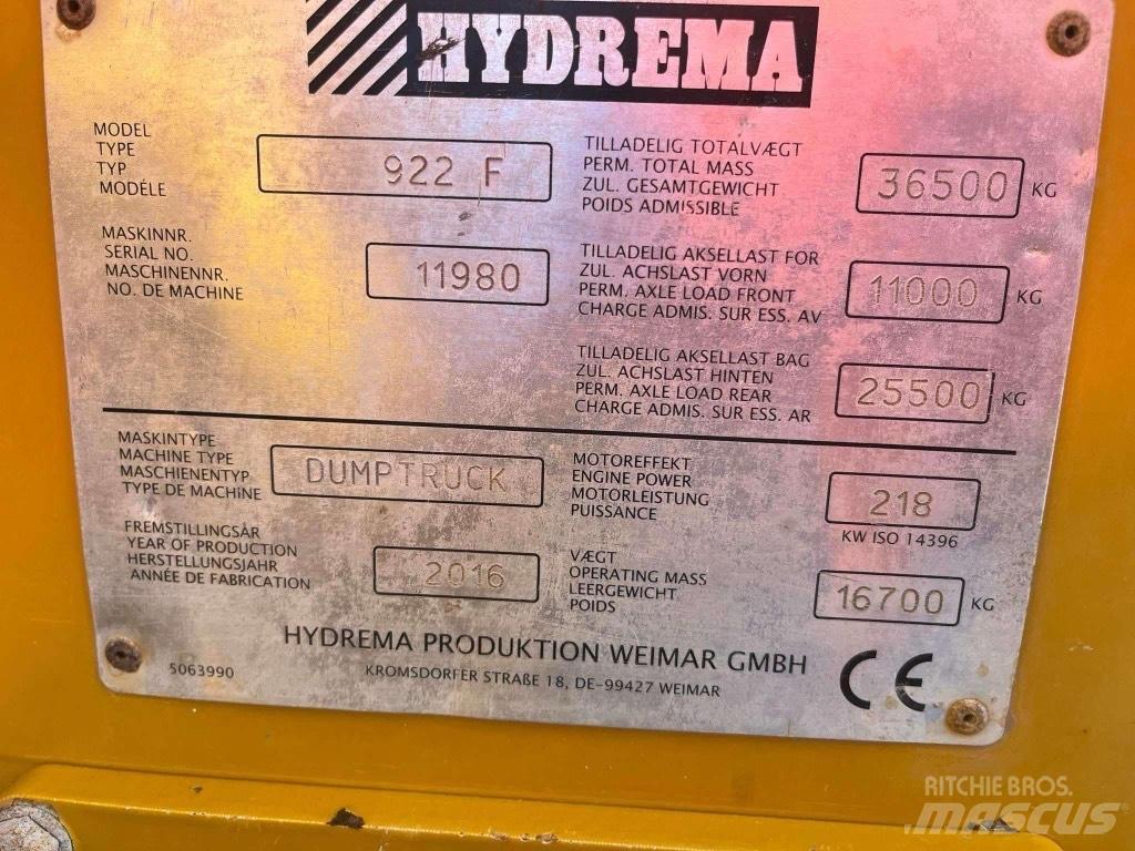 Hydrema 922 F Міні самоскиди
