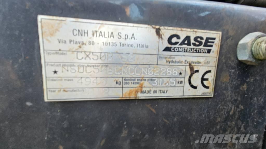 CASE CX50B Міні-екскаватори < 7т