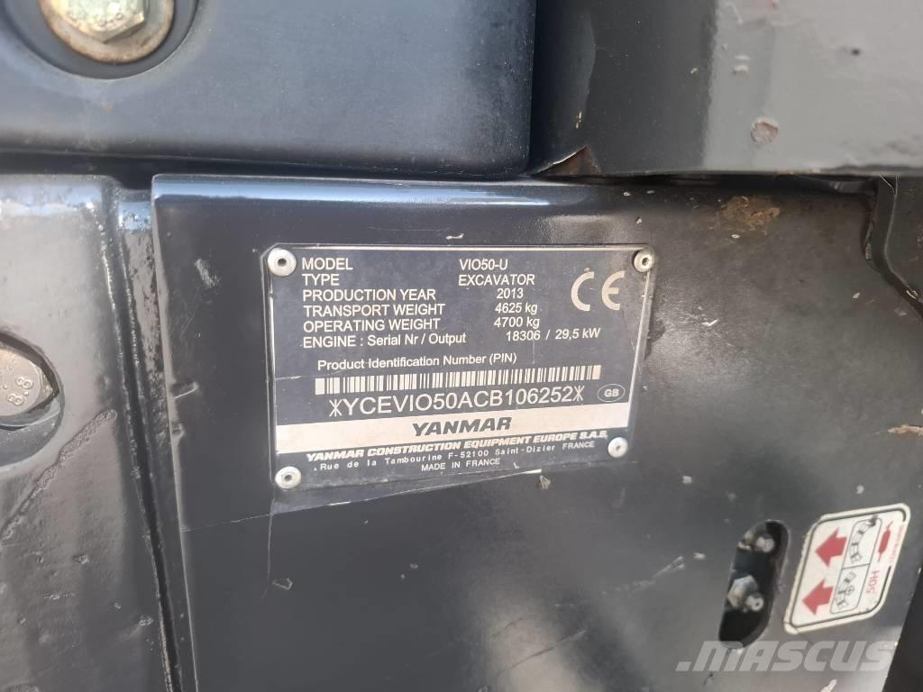 Yanmar Vio 50 U Міні-екскаватори < 7т