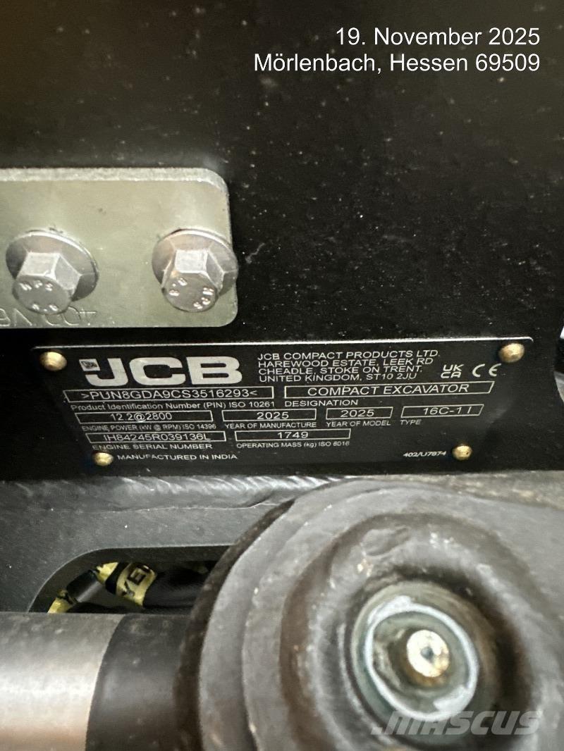 JCB 16C-1 Міні-екскаватори < 7т