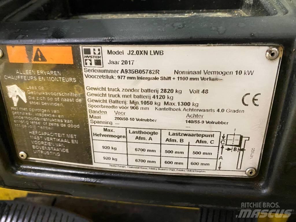 Hyster J 2.0 XNT LWB Електронавантажувачі