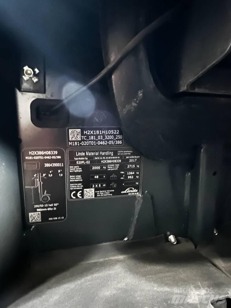 Linde E20PL/386-02 Електронавантажувачі