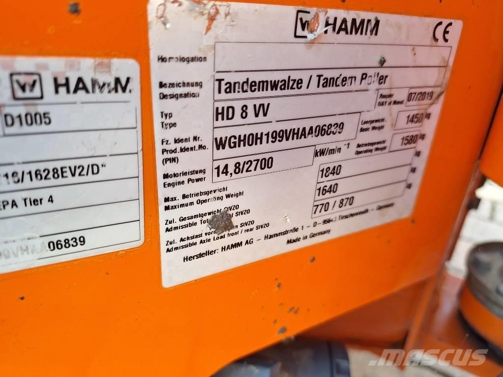 Hamm HD 8 VV Котки тротуарні