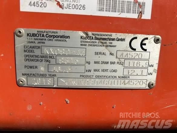 Kubota KX080 - 4 Будтехніка - Інші