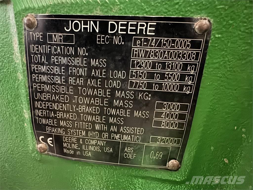 John Deere 7830 Трактори