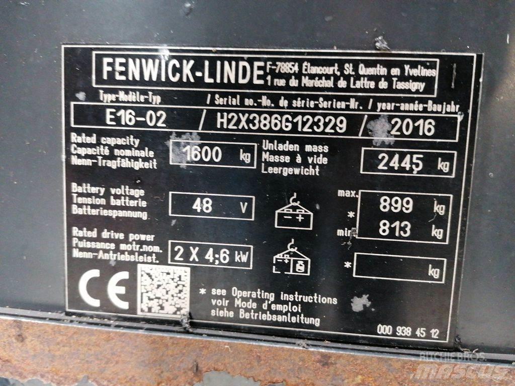 Linde E16-02 Електронавантажувачі