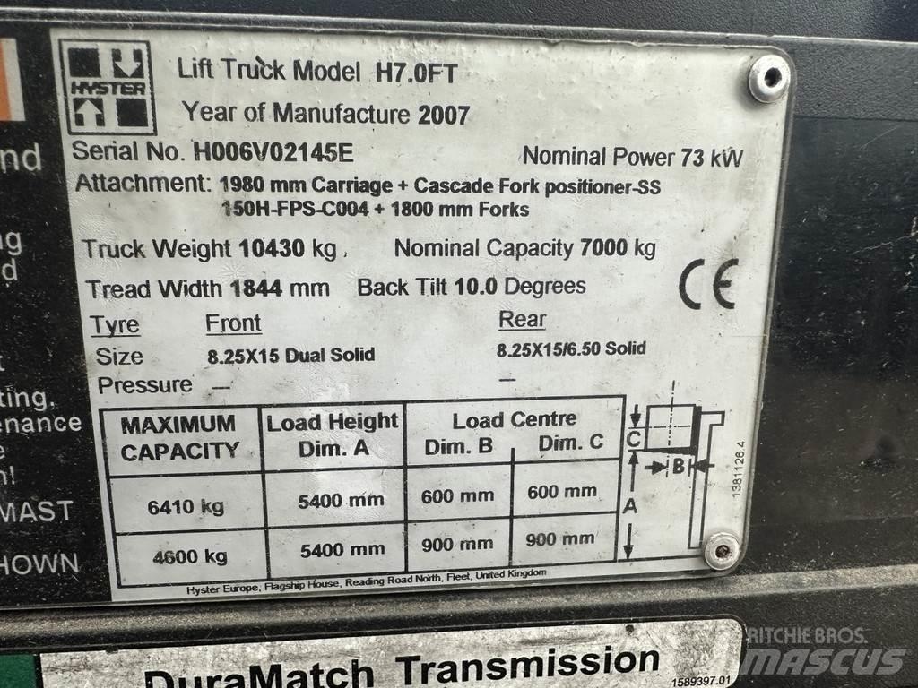 Hyster H7.0FT Газові навантажувачі