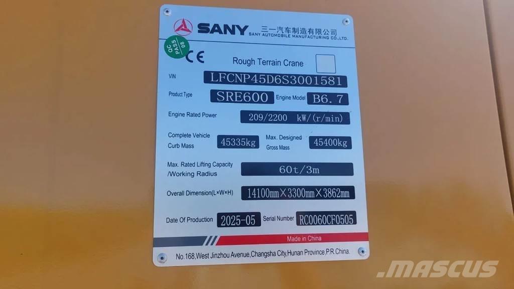 Sany SRE600 автокрани всюдиходи