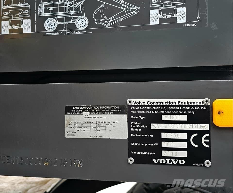Volvo EW 160 C Колісні екскаватори