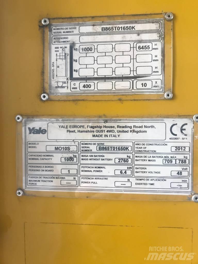 Yale MO10S Висотні комісіонери