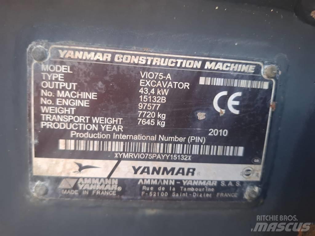 Yanmar Vio 75 A Середні екскаватори 7т. - 12т.