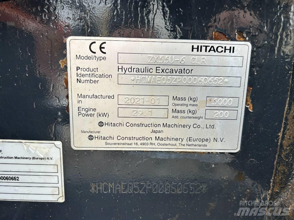 Hitachi ZX55U-6 Міні-екскаватори < 7т