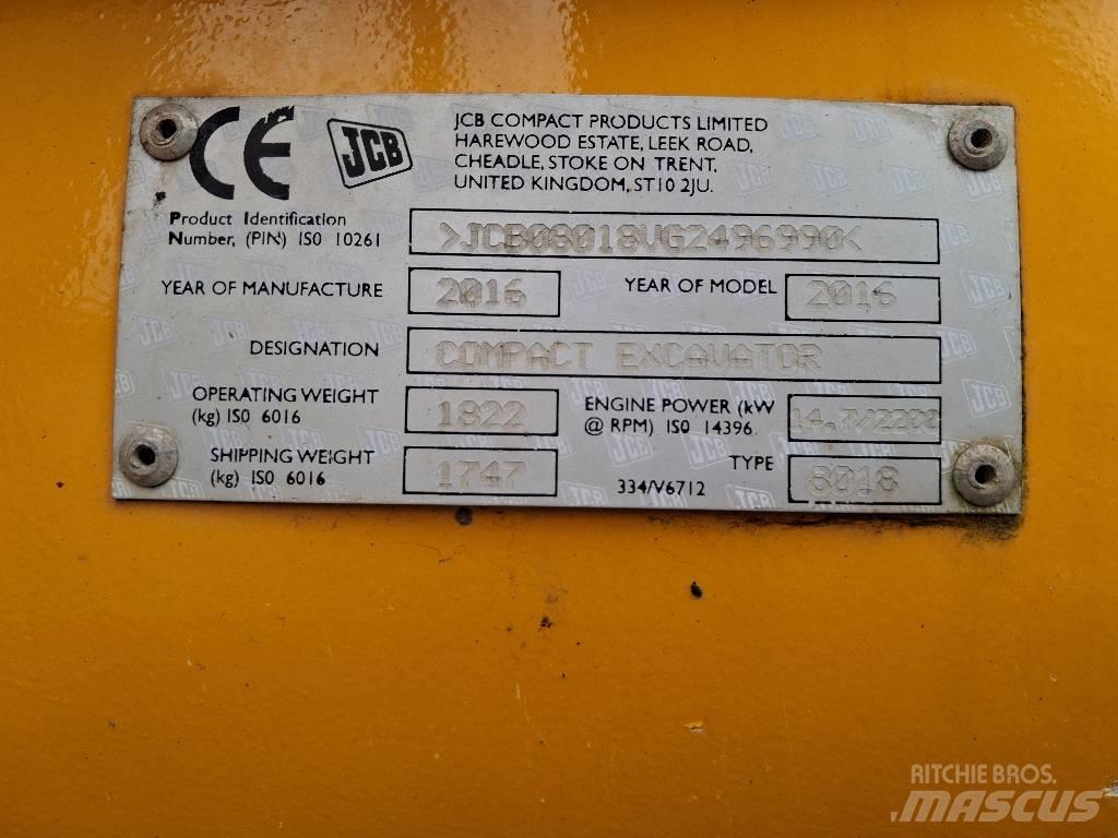 JCB 8018 CTS Міні-екскаватори < 7т