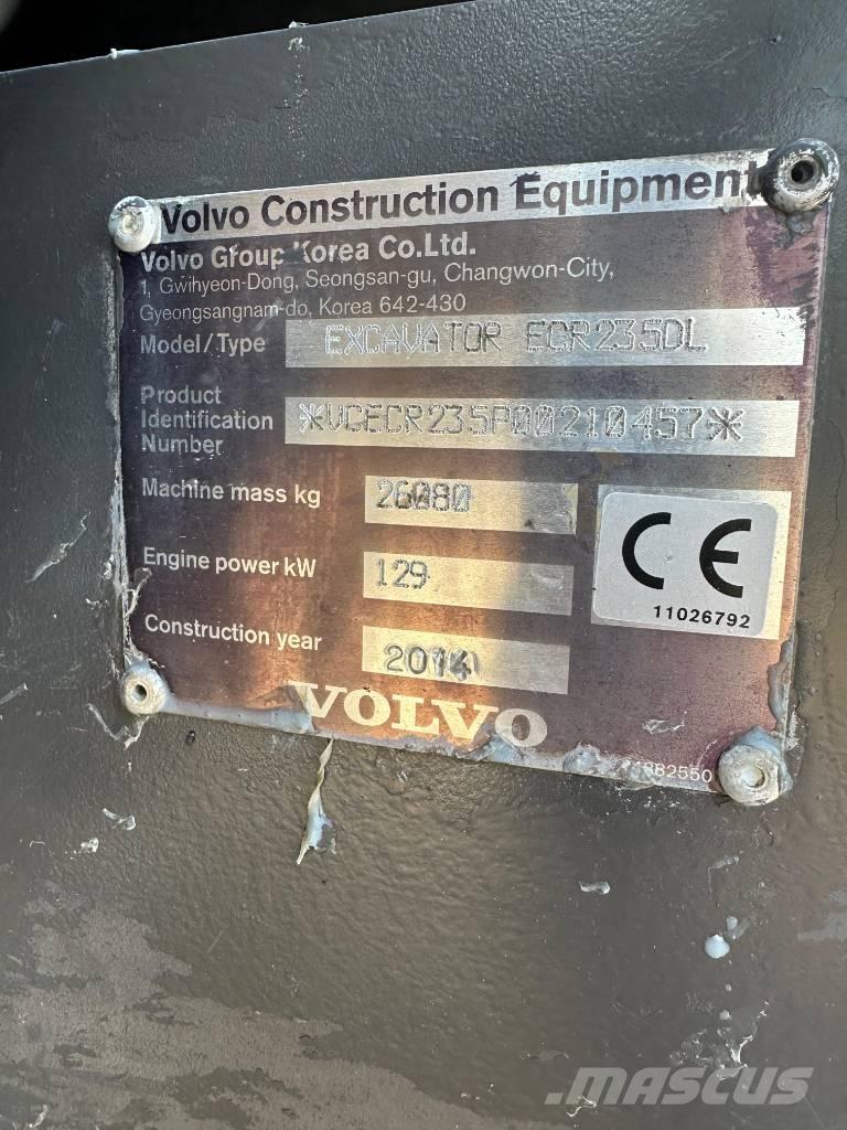 Volvo ERC235DL Гусеничні екскаватори