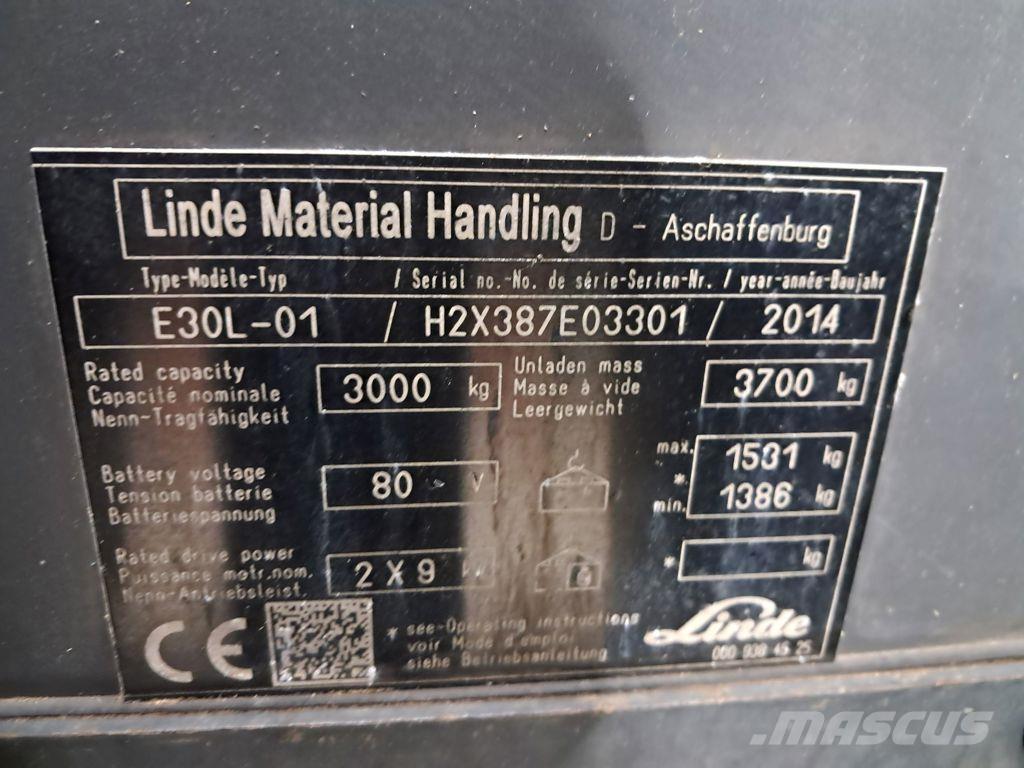 Linde E30L-01 Електронавантажувачі
